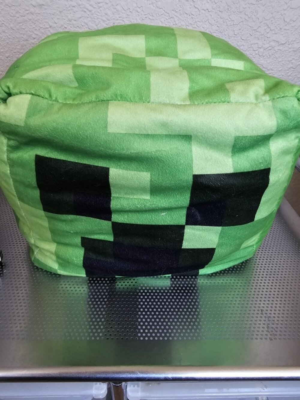 Minecraft Creeper Green Cube Shaped Pillow Plush 10"